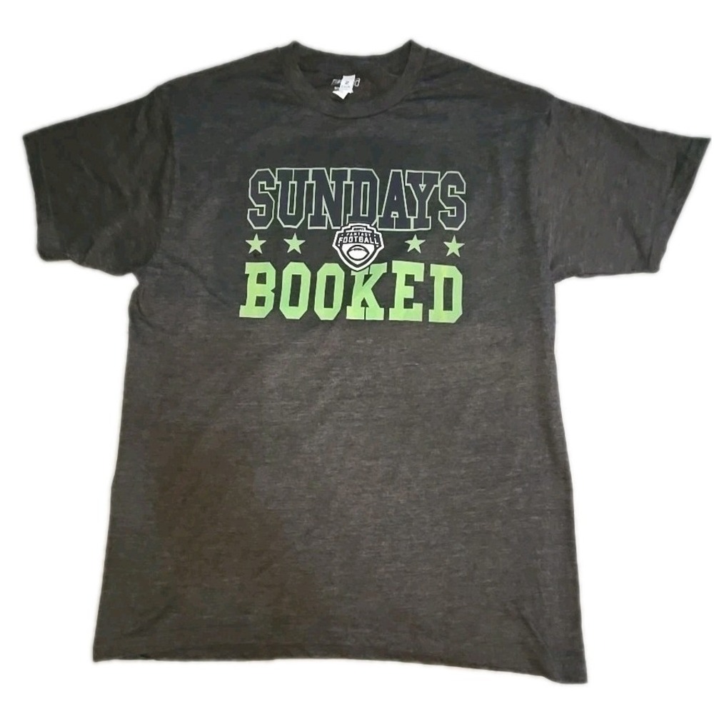 ESPN NFL T Shirt Men's Size XL Tee "Sundays Booked" Football Graphic T-Shirt